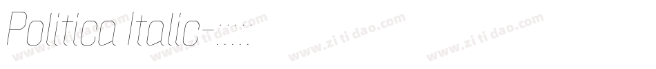 Politica Italic字体转换